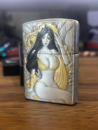 Zippo custom gold leaf - leaf, double