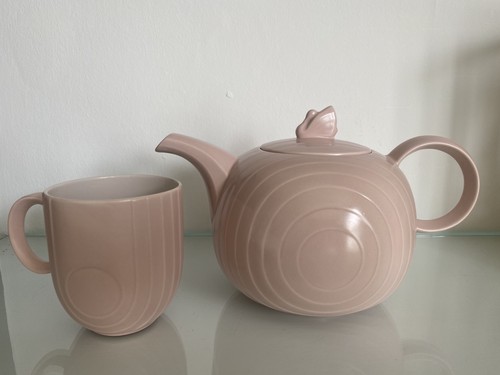 Hornsea swan lake pink teapot - hornsea,
