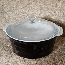 Pyrex Black Casserole Dish Complete With Lid