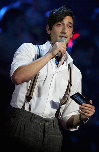 Adrien brody stands stage - stands,