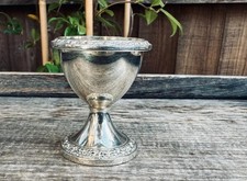 Vintage silver plated egg cup - egg,