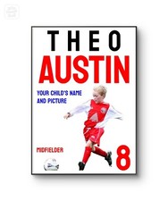 Personalised Football Photo Print For Child Bedroom Football Wall Art - Gift