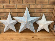 3 Chubby Chic Rustic Hamish Barn Stars 1 Large 2 Medium