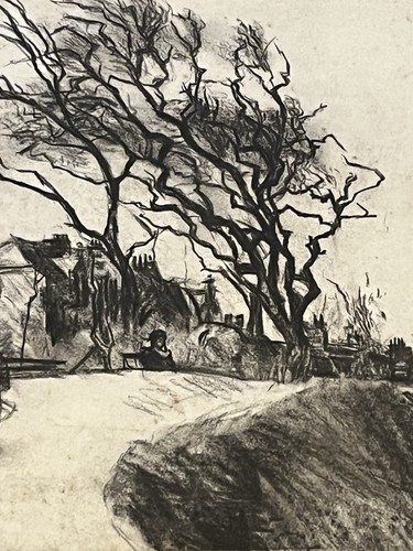 Post war drawing stylised - post,