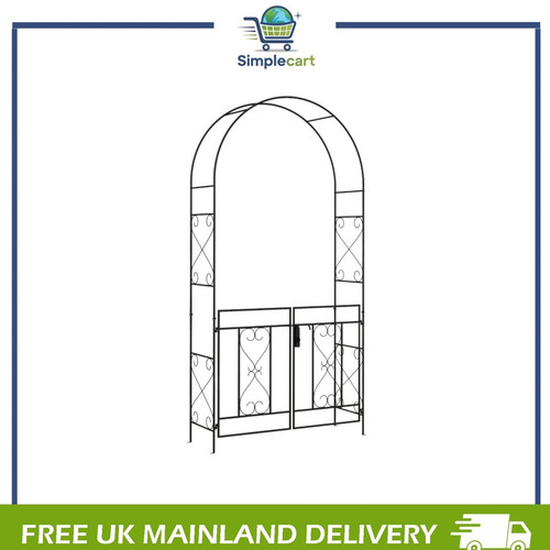 Metal garden arch with double - with,