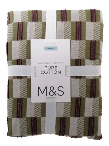 Cotton jacquard bedset - m&s,
