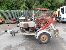 WINCH TRAILER TRIPLE DRUM OVERHEAD CABLE PULLING LINE MASTER DIRECT ELECTRIC CO