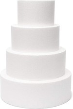 Foam Cake Dummie Fondant Decorating Practice Circle Wedding Decor 4 Tier display