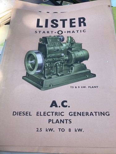 Lister diesel generating - ac,