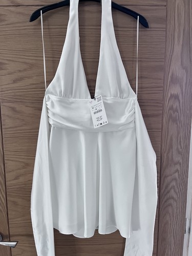Zara white satin - zara, halter