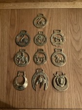 10x Vintage Horse Brasses
