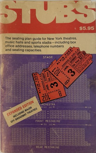 Vintage stubs seating - seating, plan