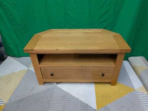 Oak corner unit - oak, tv