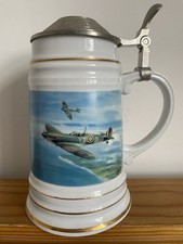 Limited Edition Porcelain Tankard 'Dawn Patrol' Spitfire Michael Turner No 8645