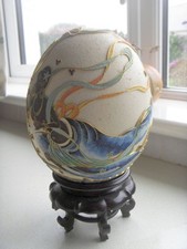 STUNNING DECORATIVE 3D REAL OSTRICH EGG