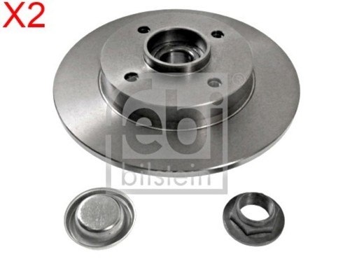 Febi x2pcs rear brake disc - rear,
