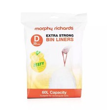 Morphy Richards Extra-Strong Lemon-Scented Bin Liners, 60L - 20 Pack