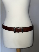 Giorgio Armani Men’s Brown Genuine Leather Belt 90/36 Made In Italy 42.5” Long