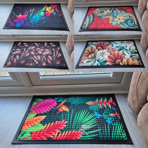 Door mat bright - bright, flower