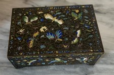 OLD CHINESE CLOISONNE REPOUSSE