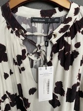 Karen Millen Cow Print Blouse Size 8 BNWT