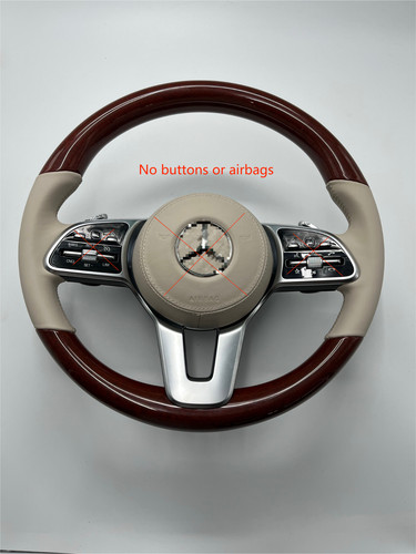 Wood grain beige steering - wood, &