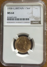 1958 British Gold sovereign