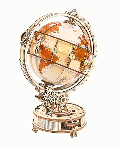 Rokr luminous globe wooden - luminous, 3d