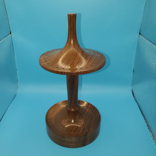Hand turned wood hatpin - wood,