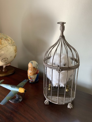 Antique style metal - bird, /