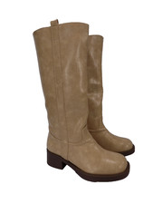 Beige Knee High Boots UK 7 to