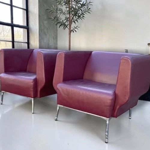 Pair orangebox red leather - orangebox,