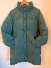 PUFFA Long Quilted Jacket – Medium – Green – Feather/Down Fill – 90s Vintage 