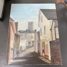 Vintage Oil On Board  Painting