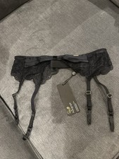 M&S Autograph Black Suspender