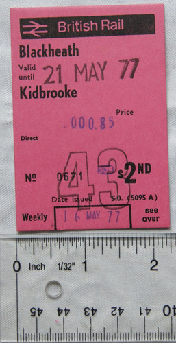 1977 ticket british - ticket, rail
