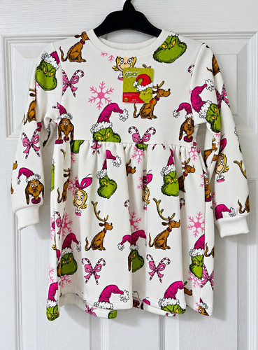 Girls grinch christmas smock - girls,