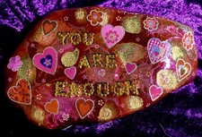 VERY LARGE, HEAVY Hand Painted