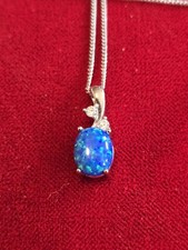 Stunning Blue Opal &Sterling