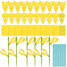 20x Sticky Fly Traps Yellow Plant Fly Catcher Sticky Board Potted Soil Growing