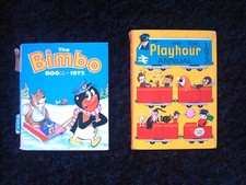 Playhour Annual 1973 Unclipped Magic Roundabout, The Bimbo Book 1972, Vintage