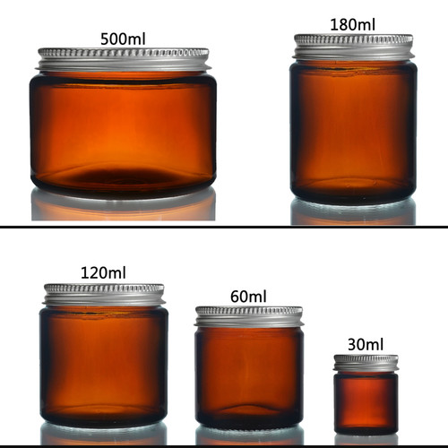 Amber glass jars with - with, airtight
