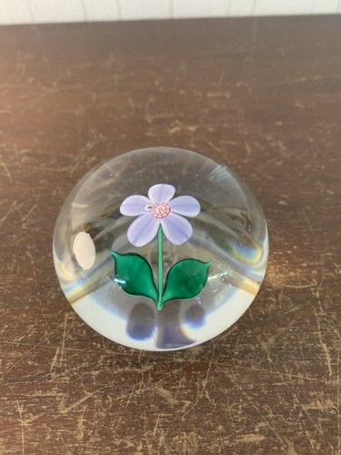 Crystal paperweight flower - crystal,