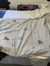 Dunelm Christmas king size duvet cover and two pillowcases 100% cotton