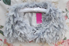 BNWT GREY FEATHER Bridal Jacket Shawl STOLE 8/10/12 Joan Lee £85