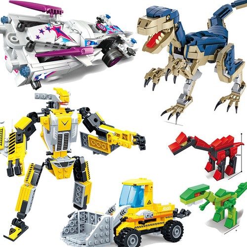 Dinosaur robot racing car - racing,