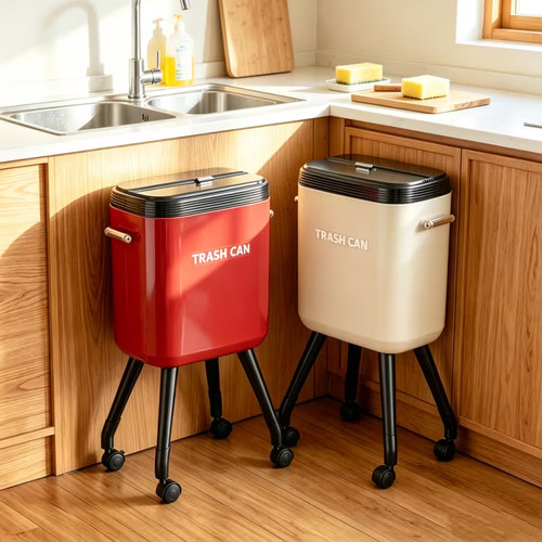 15l mobile recycling waste bin - recycling,