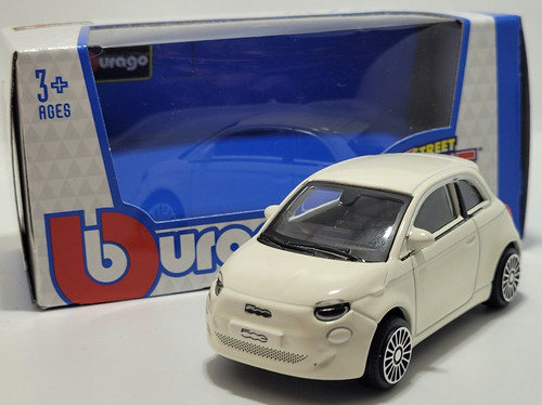 White fiat 500e prima - fiat,