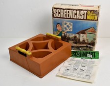 VINTAGE SCREENCAST BRICK MOULD FOR CONCRETE DECORATIVE GARDEN BLOCKS BOXED