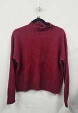 Women's RED Wool Blend High Necked Jumper Autumn/Winter SEA SALT Size 12 CG N01
